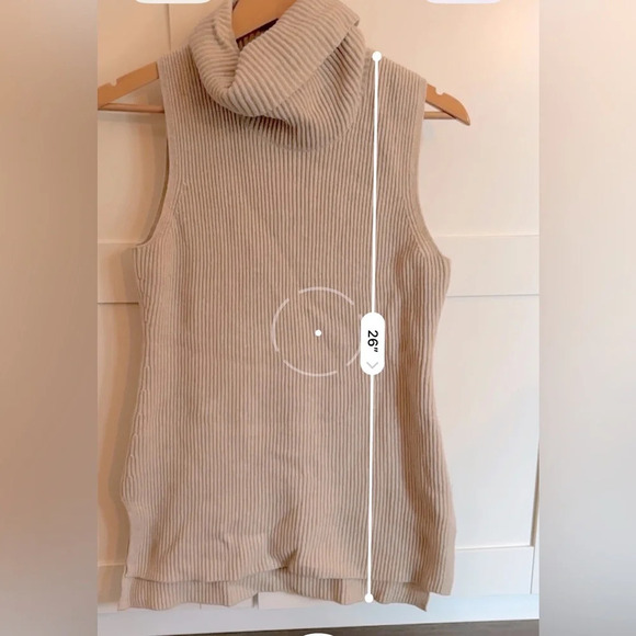 Gap Merino Blend Sleeveless Turtleneck Sweater Women's Medium Classic - Picture 4 of 5